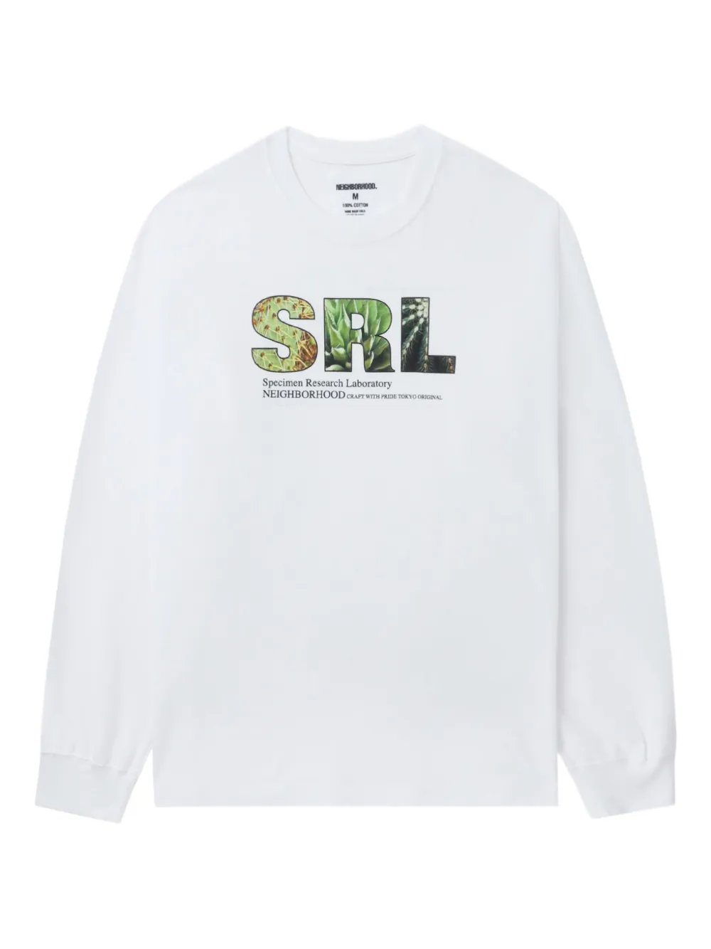 Neighborhood SRL T-shirt met grafische print en lange mouwen Wit