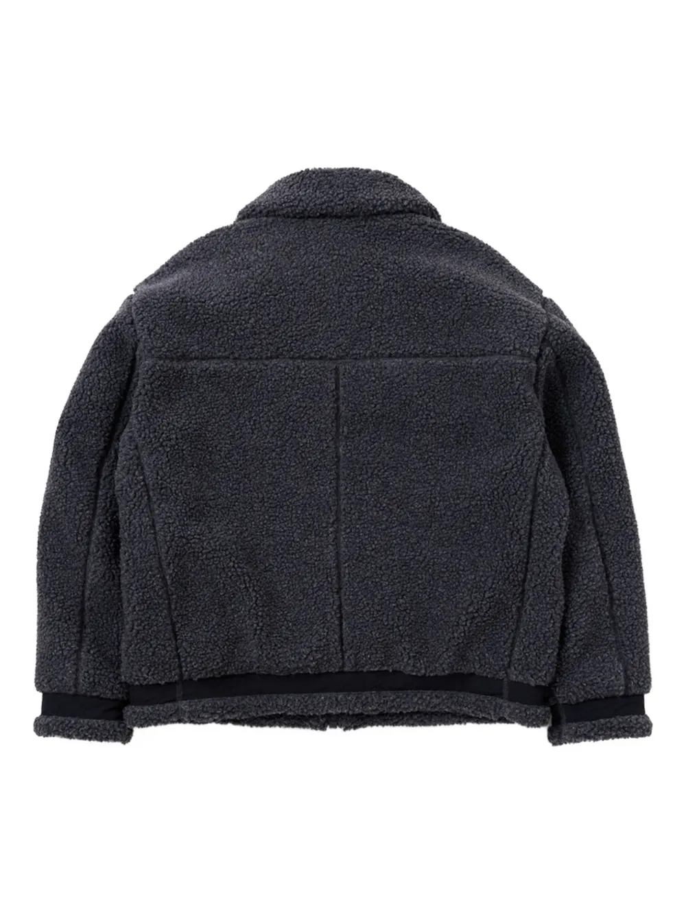Neighborhood Fleece Panelled Jacket In Gray