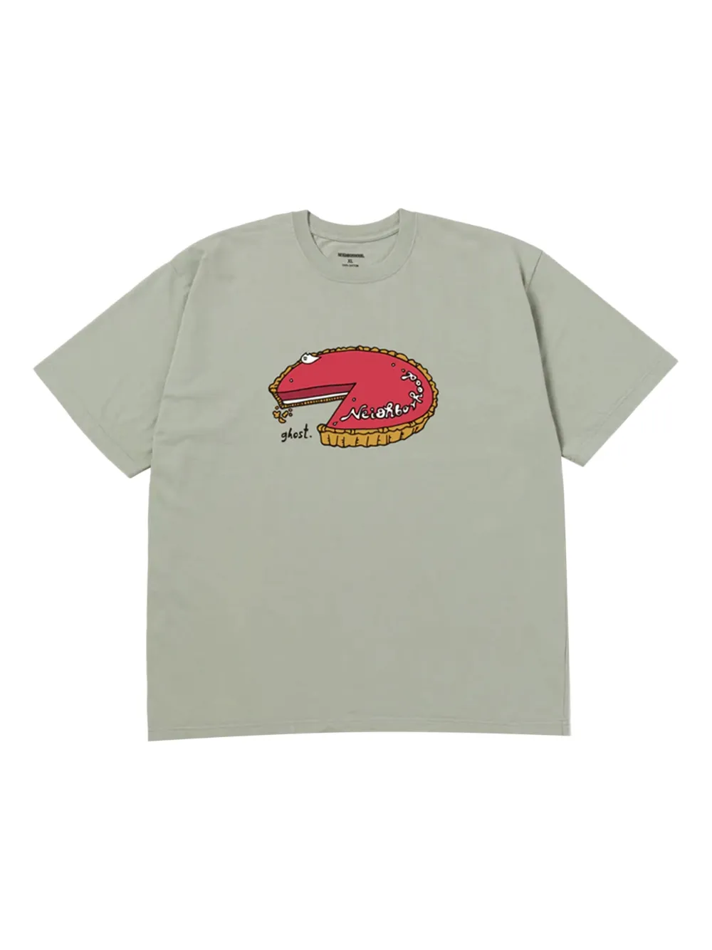 Neighborhood T-shirt met print Groen