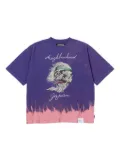 Neighborhood skull-print tie-dye T-shirt - Purple