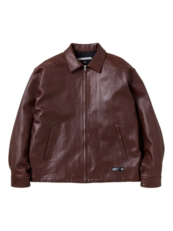 ジャケット・アウター NEIGHBORHOOD STUDS SINGLE LEATHER JACKET Neighborhood Men's Single Leather Jacket in Black Neighborhood