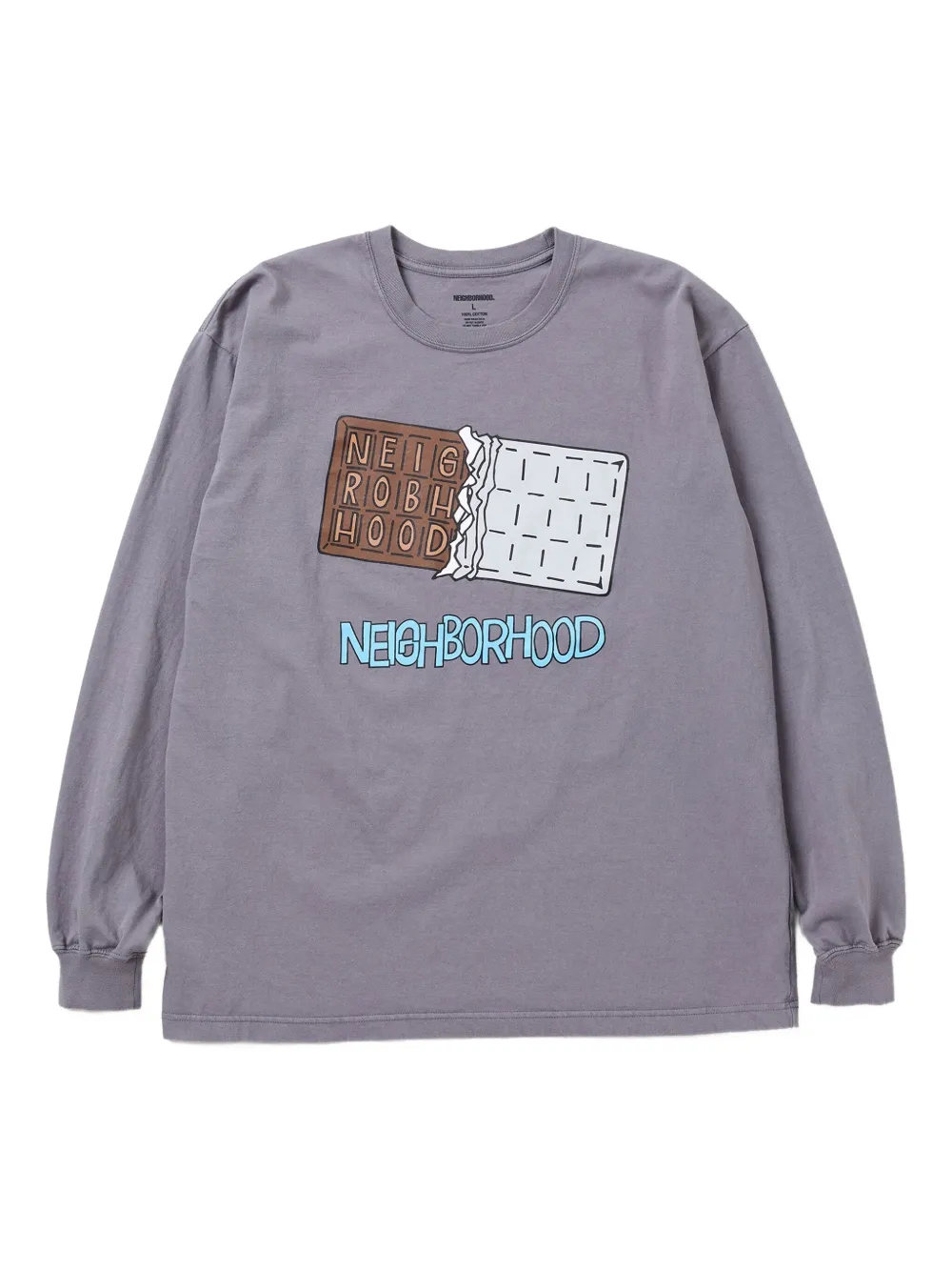 Neighborhood T-shirt met print en lange mouwen Grijs