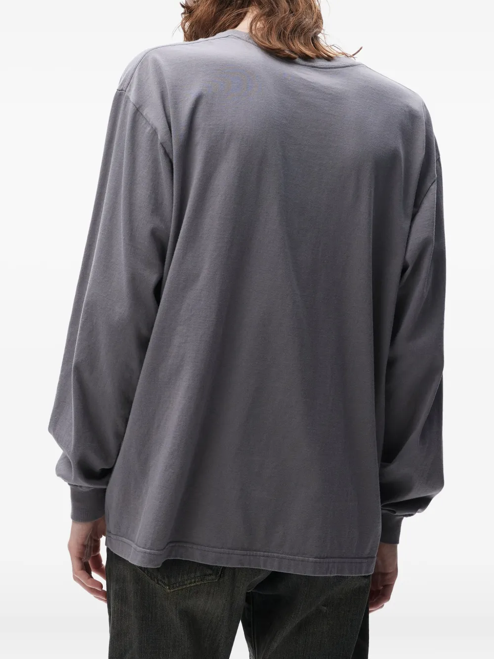 Neighborhood T-shirt met print en lange mouwen Grijs