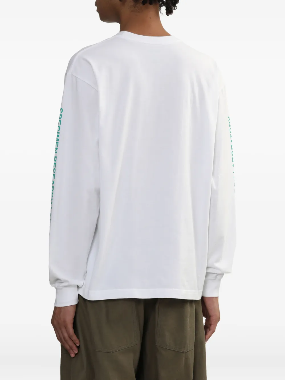 Neighborhood T-shirt met cactusprint en lange mouwen Wit