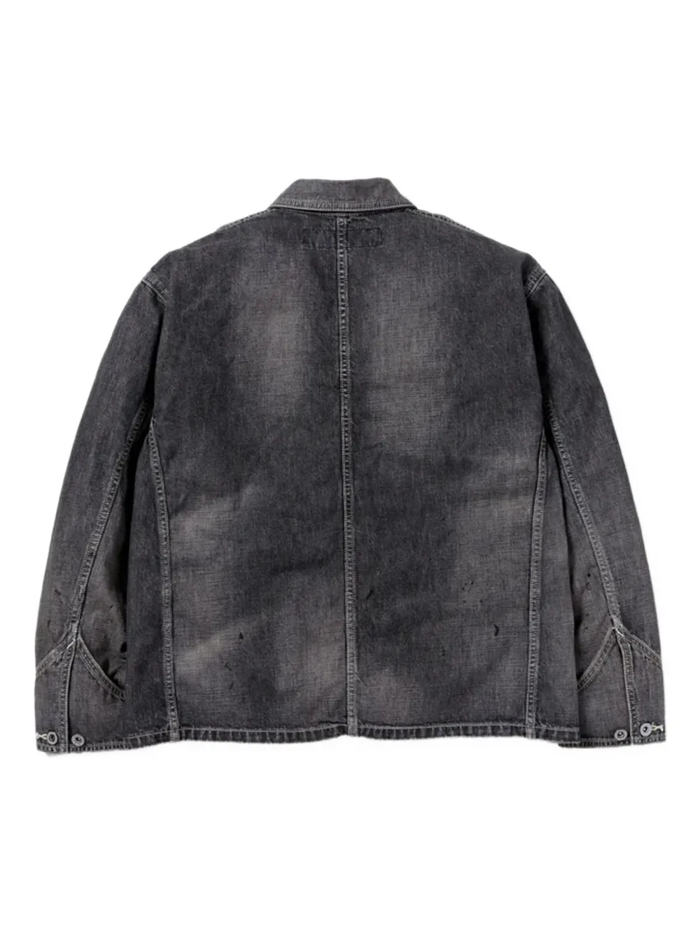 Neighborhood Katoenen denim jack met dubbele zak Grijs
