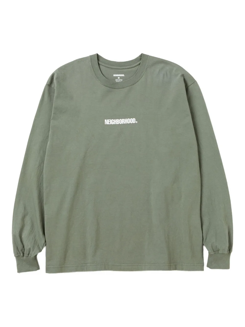 Neighborhood logo-print long-sleeve t-shirt - グリーン Neighborhood logo-print long-sleeve t-shirt - グリーン