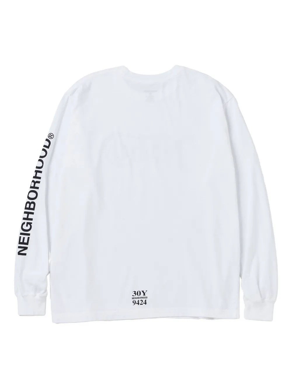 Neighborhood logo-print long-sleeve T-shirt - Wit