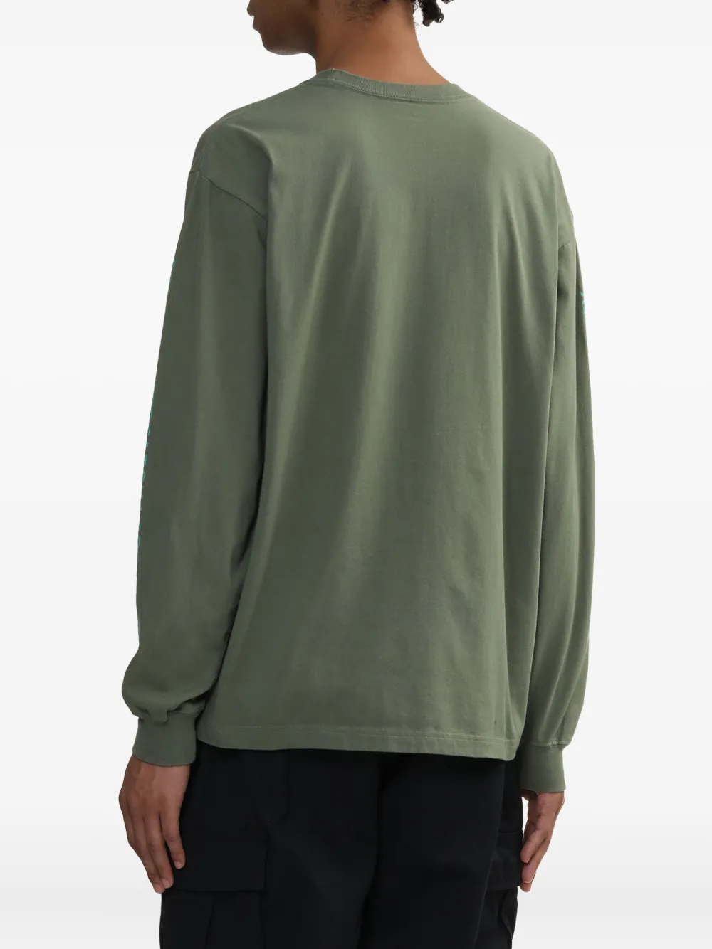 Neighborhood T-shirt met cactusprint en lange mouwen Groen