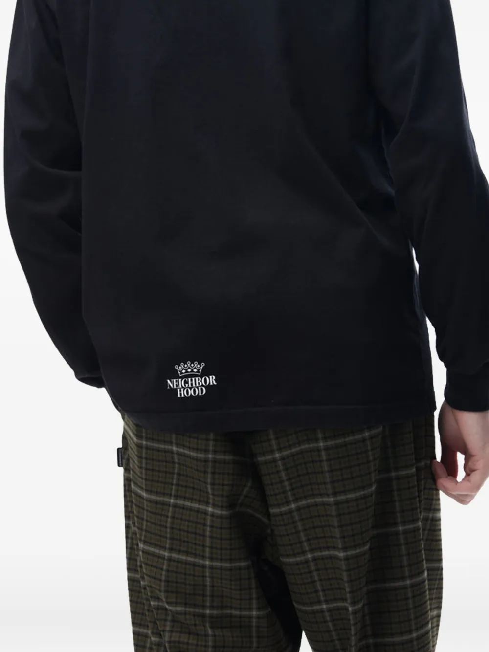 Neighborhood Fleece jas met vlakken Zwart