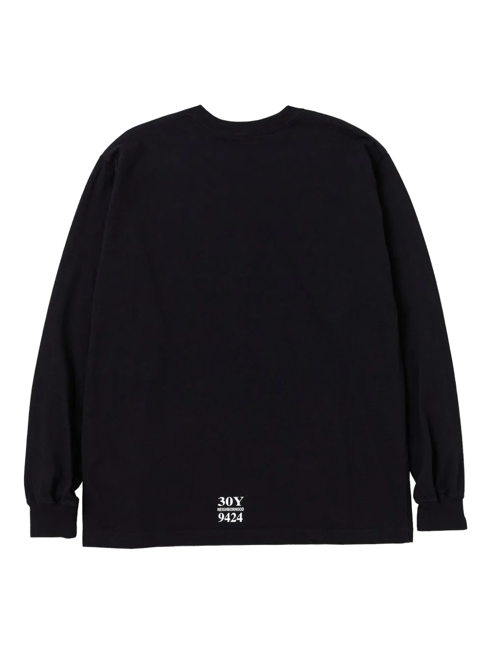 Neighborhood printed long-sleeve T-shirt - Zwart
