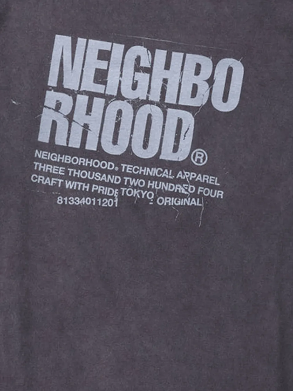 Neighborhood logo-print long-sleeves T-shirt - Zwart