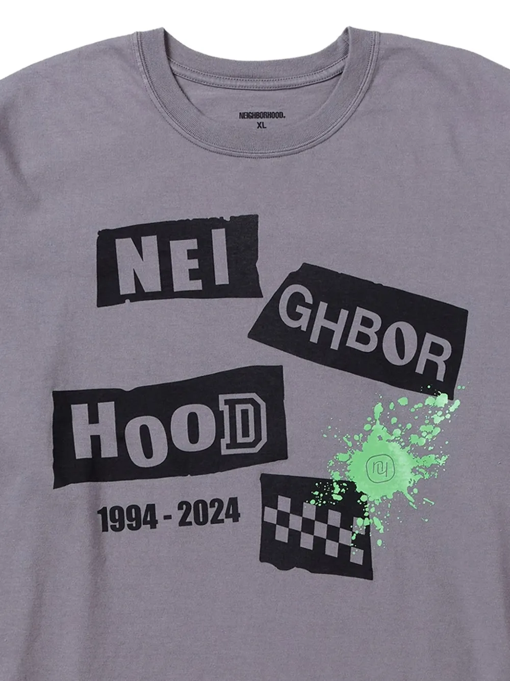 Neighborhood graphic-print long-sleeve T-shirt - Grijs
