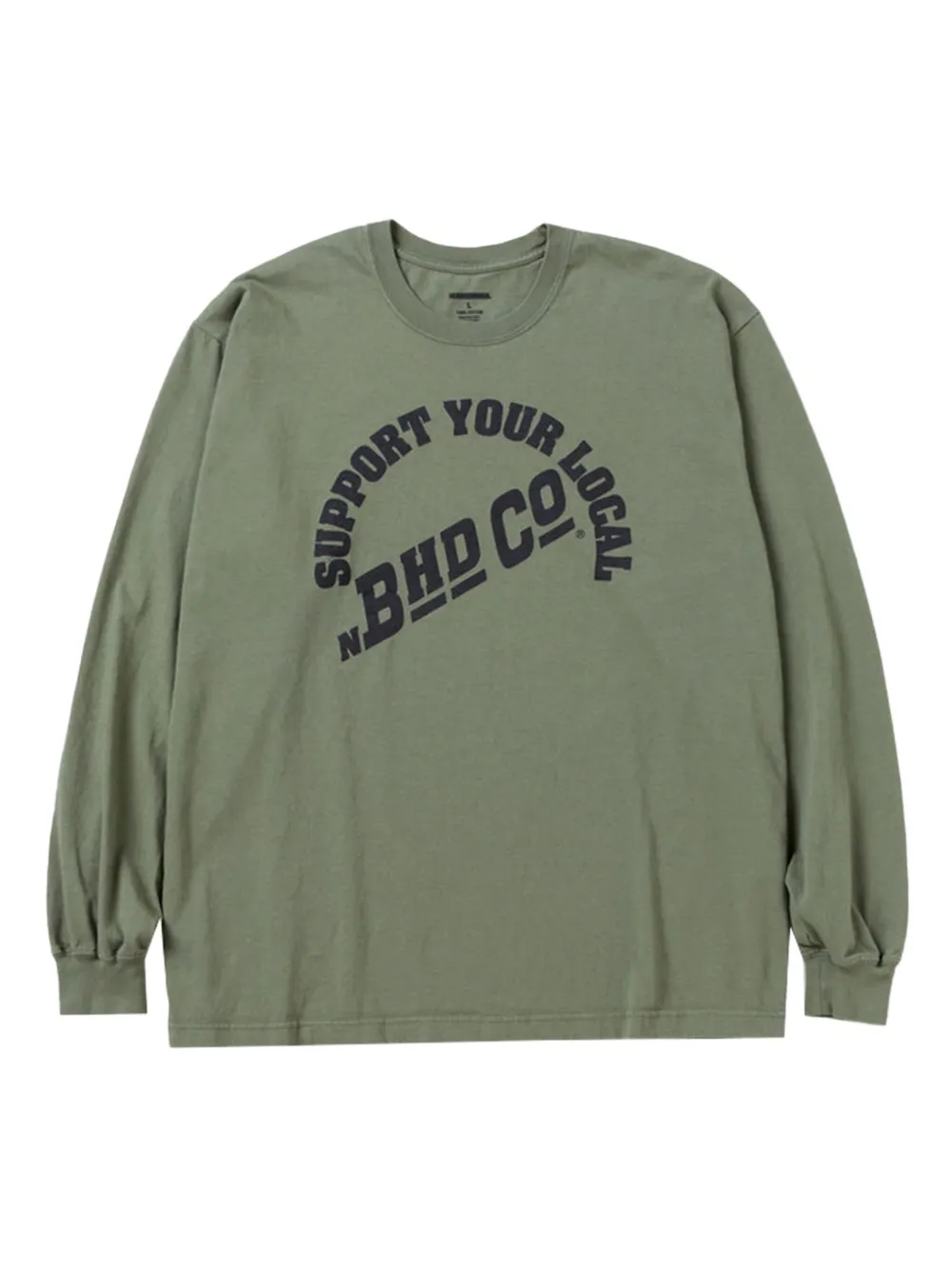 Neighborhood logo-print long-sleeve T-shirt - グリーン Neighborhood logo-print long-sleeve T-shirt - グリーン