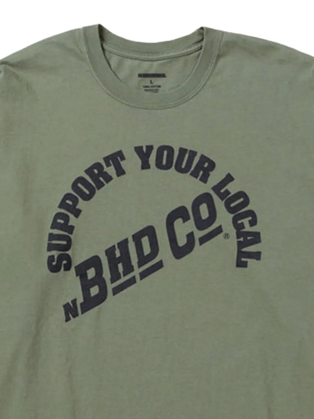 Neighborhood logo-print long-sleeve T-shirt - Groen