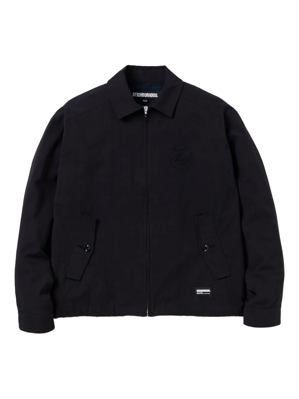 Neighborhood Katoenen shirtjack met geborduurd logo Zwart