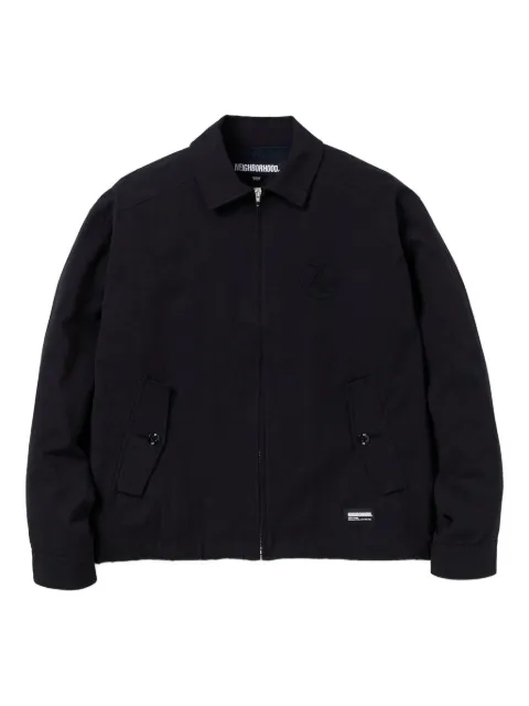 Neighborhood embroidered-logo cotton shirt jacket