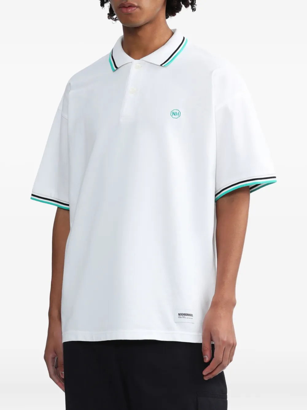 Neighborhood Piqué poloshirt Wit