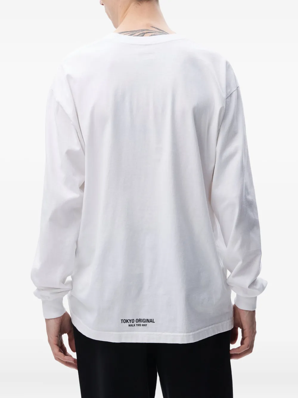 Neighborhood T-shirt met print Wit