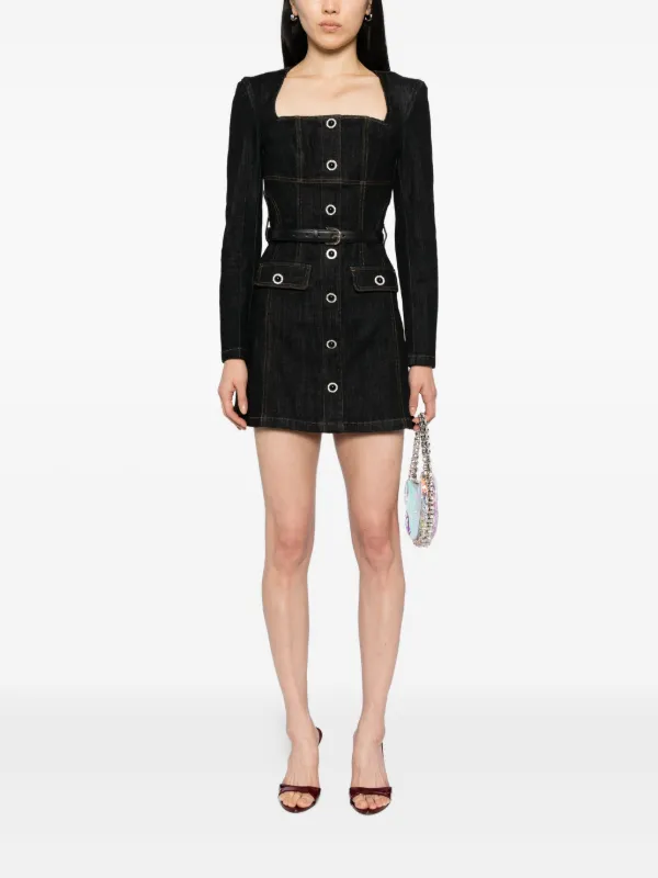 SELF PORTRAIT デニム ミニドレス Self-Portrait デニム ミニドレス | ブルー | FARFETCH JP