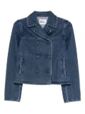Self-Portrait double-breasted denim jacket - Blue