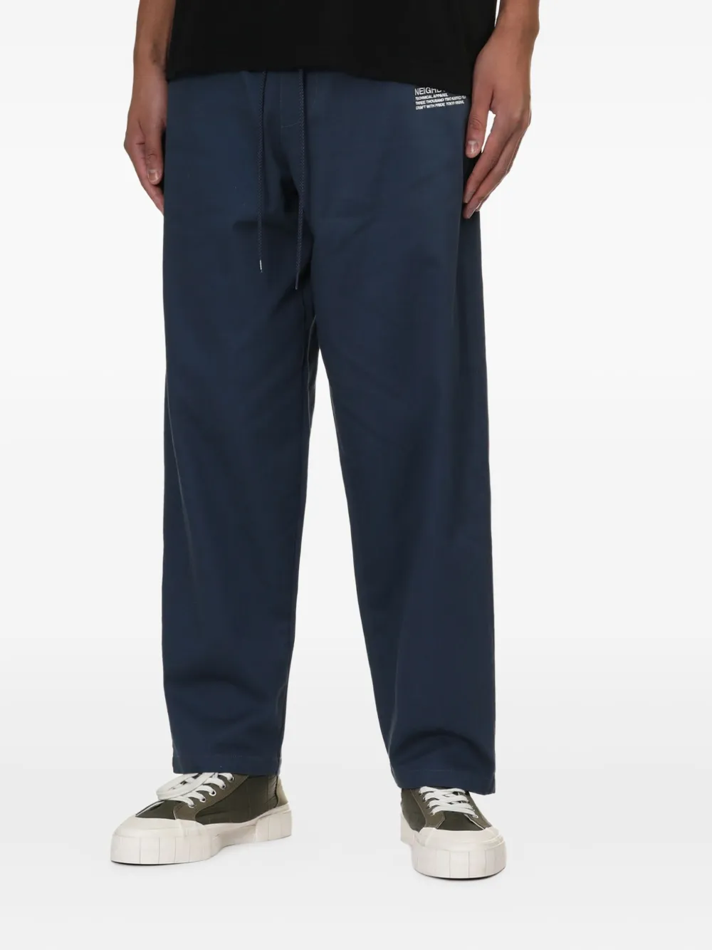 Neighborhood Broek met trekkoord en zijzak Blauw