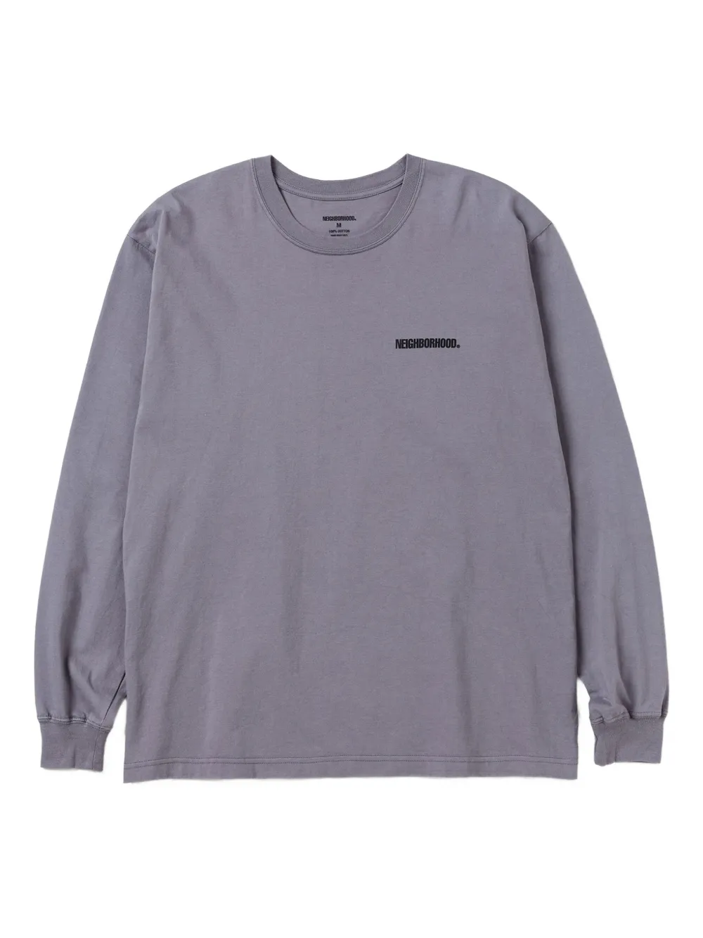 Neighborhood Katoenen T-shirt met lange mouwen Grijs