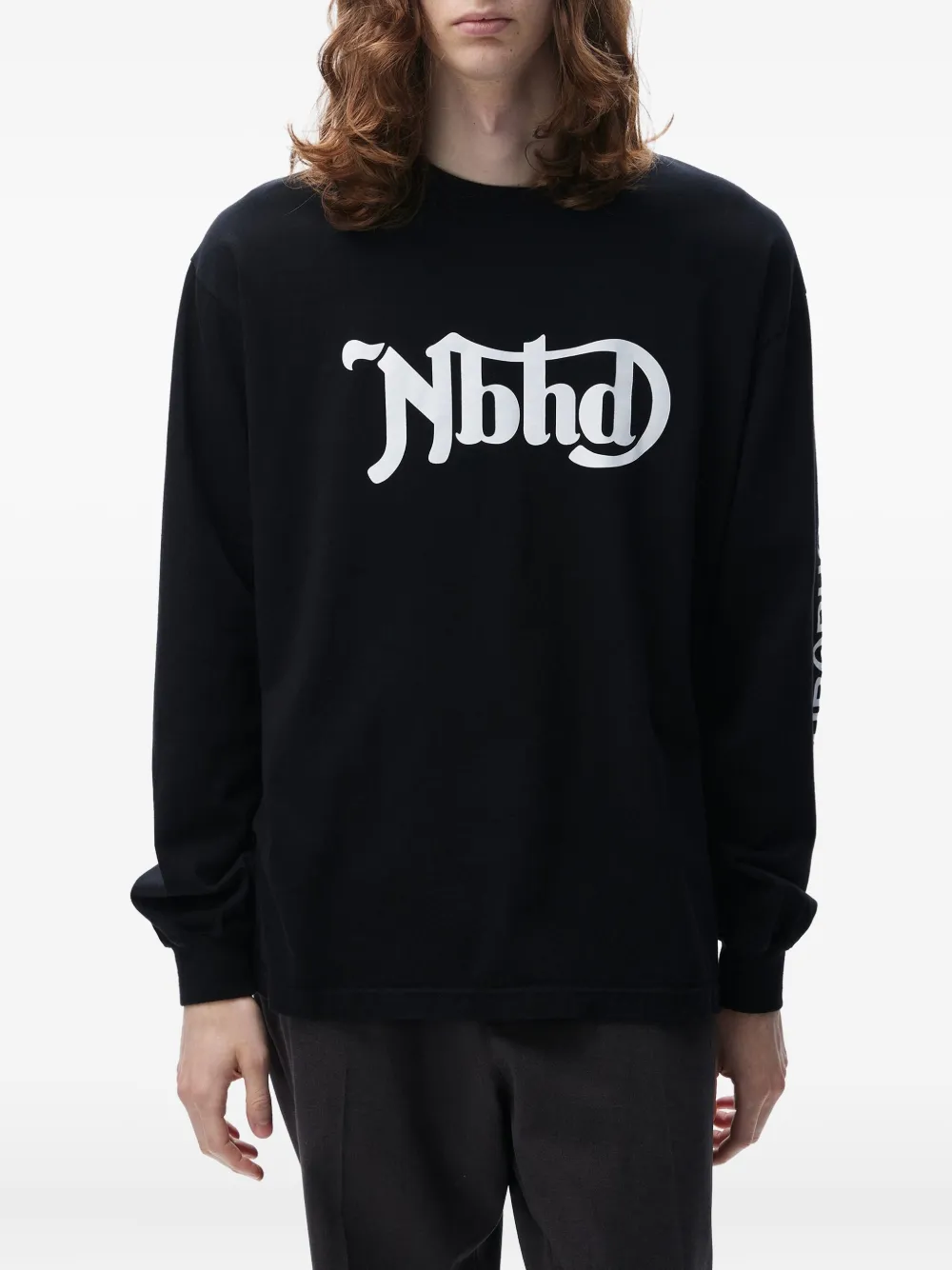 Neighborhood sleeve-detail crew-neck sweatshirt - Zwart