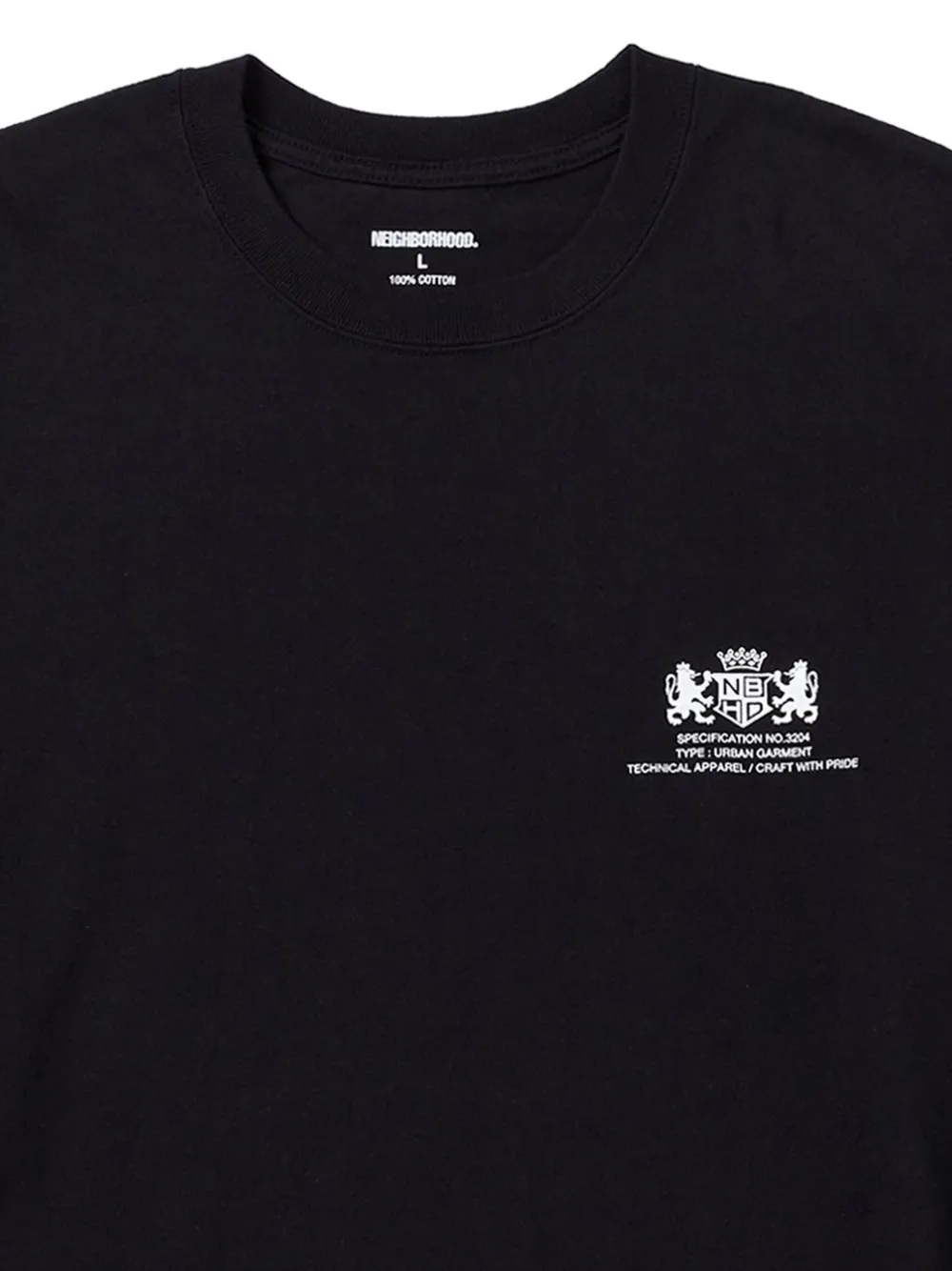 Neighborhood long-sleeve T-shirt - Zwart