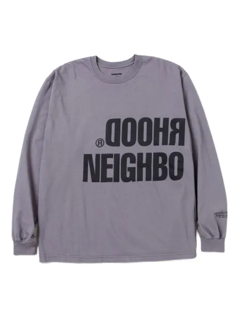 Neighborhood logo-lettering long-sleeve T-shirt