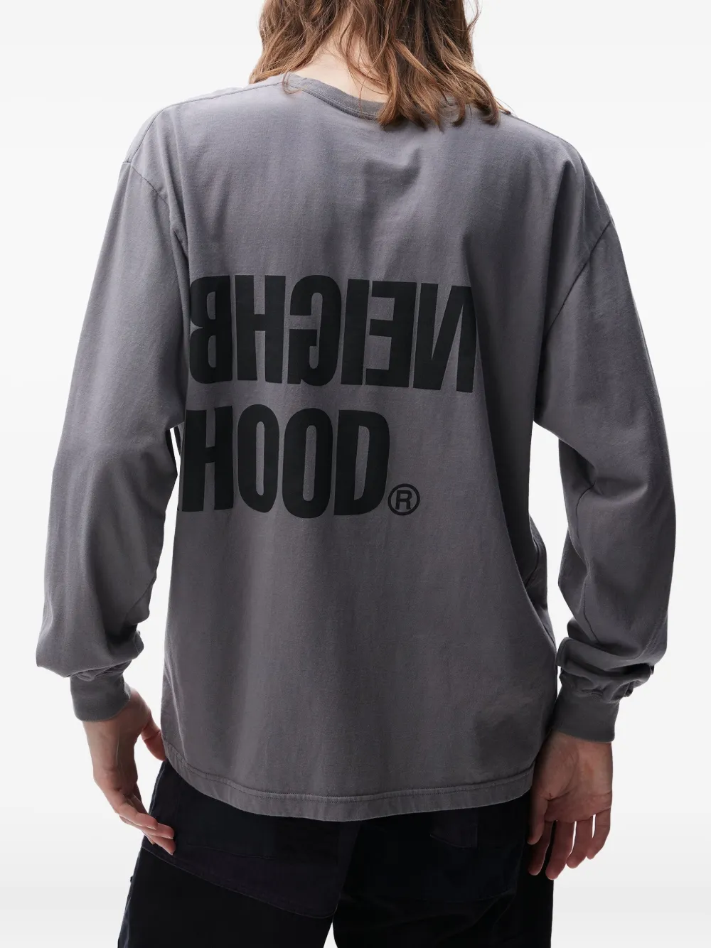 Neighborhood T-shirt met logo Grijs