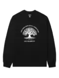 Neighborhood tree-print long-sleeve T-shirt - Black