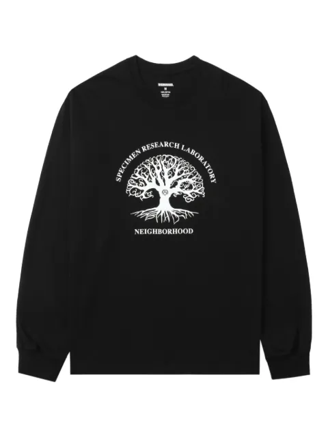 Neighborhood tree-print long-sleeve T-shirt