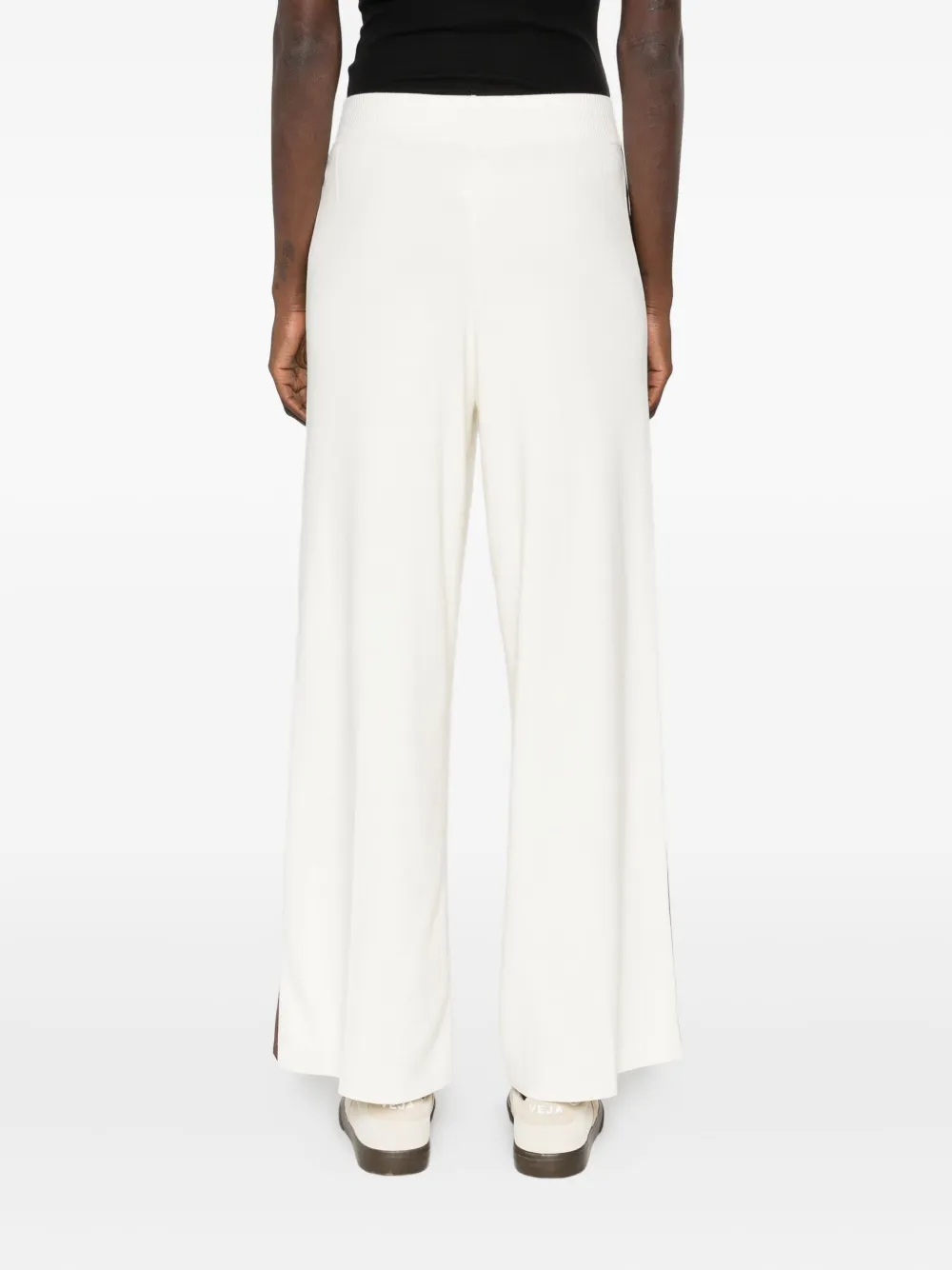 Elisabetta Franchi Broek met zijstreep Beige