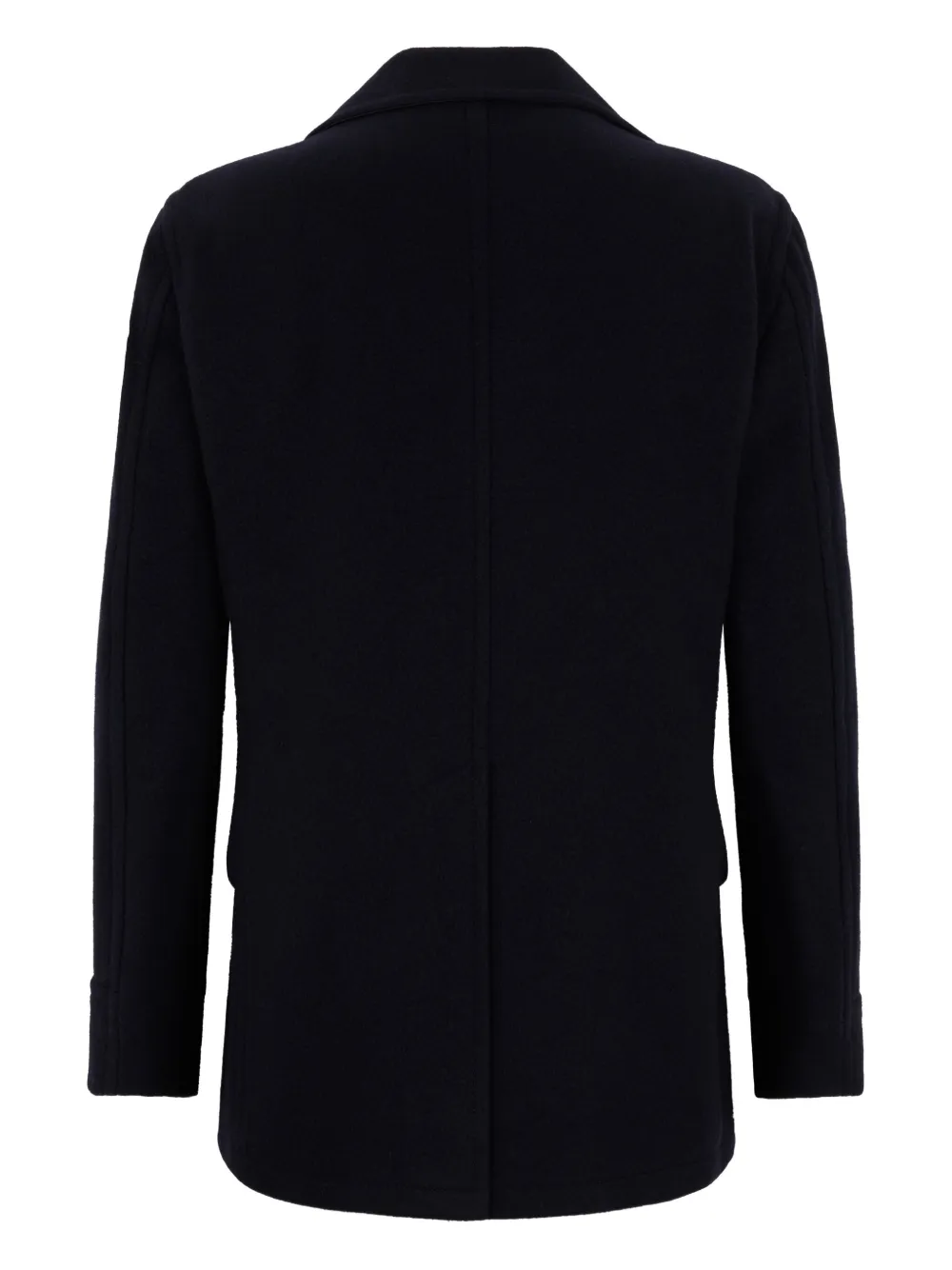 Tagliatore double-breasted lapel peacoat Blauw