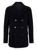 Tagliatore double-breasted lapel peacoat - Blue