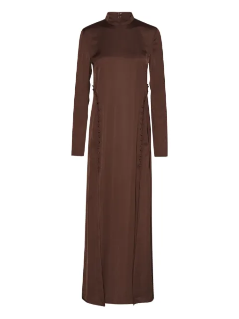 ROTATE BIRGER CHRISTENSEN satin long-sleeve maxi dress