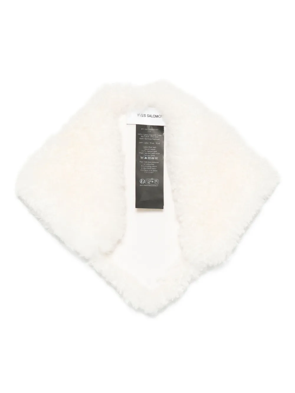 Yves Salomon shearling scarf - ホワイト Yves Salomon shearling scarf - ホワイト