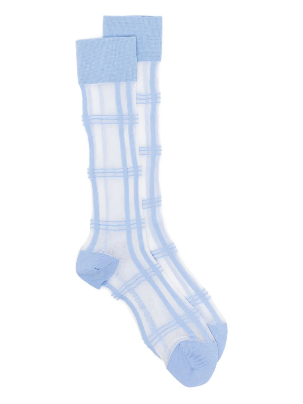 Stine Goya checked sheer socks - ブルー Stine Goya checked sheer socks - ブルー