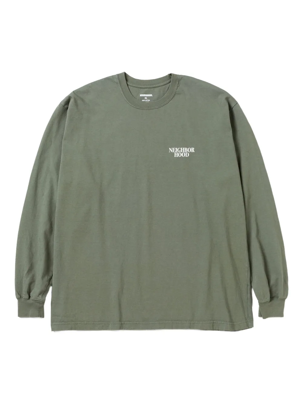 Neighborhood T-shirt met geborduurd logo Groen