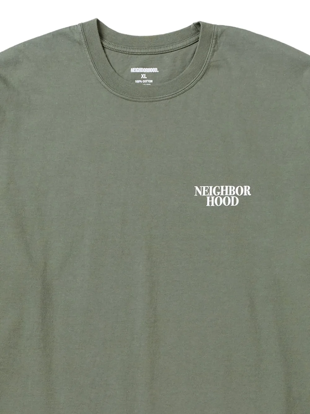Neighborhood logo-embroidered long-sleeve T-shirt - Groen