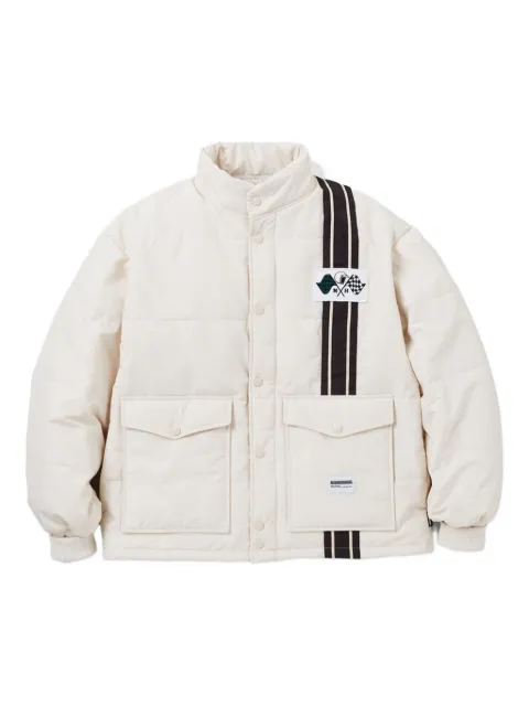 Neighborhood racing-stripe quilted jacket