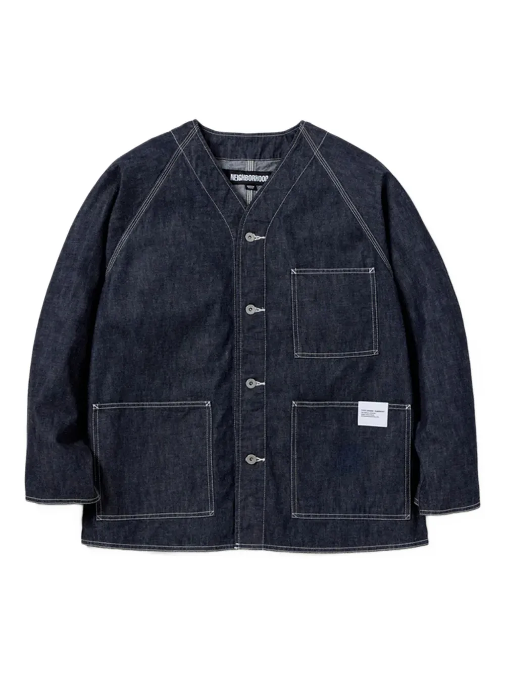 Neighborhood Denim jack met raglan mouwen Blauw