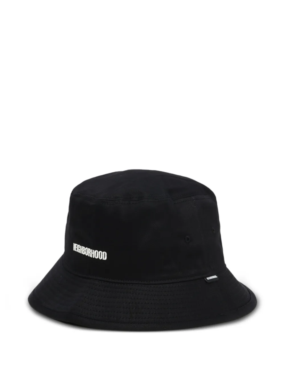 Neighborhood logo cotton bucket hat - Zwart