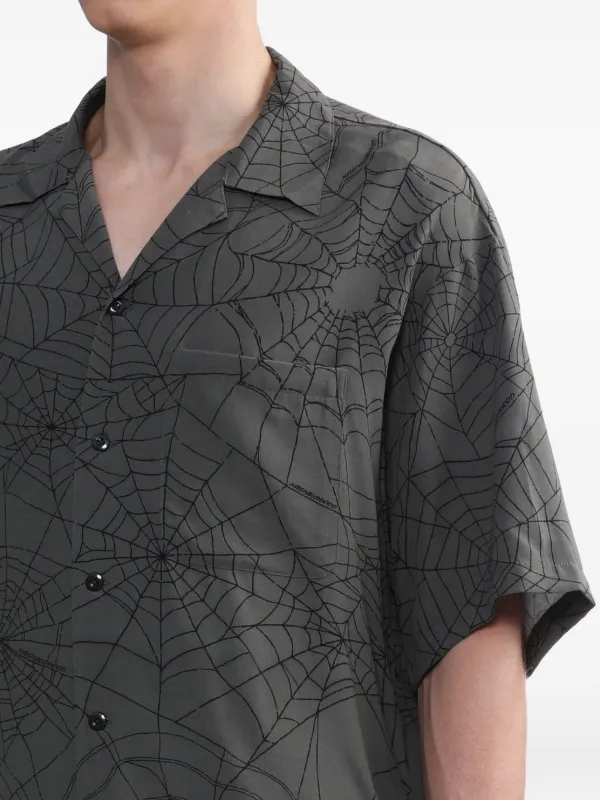 Neighborhood スパイダーウェブ シャツ | グレー | FARFETCH JP