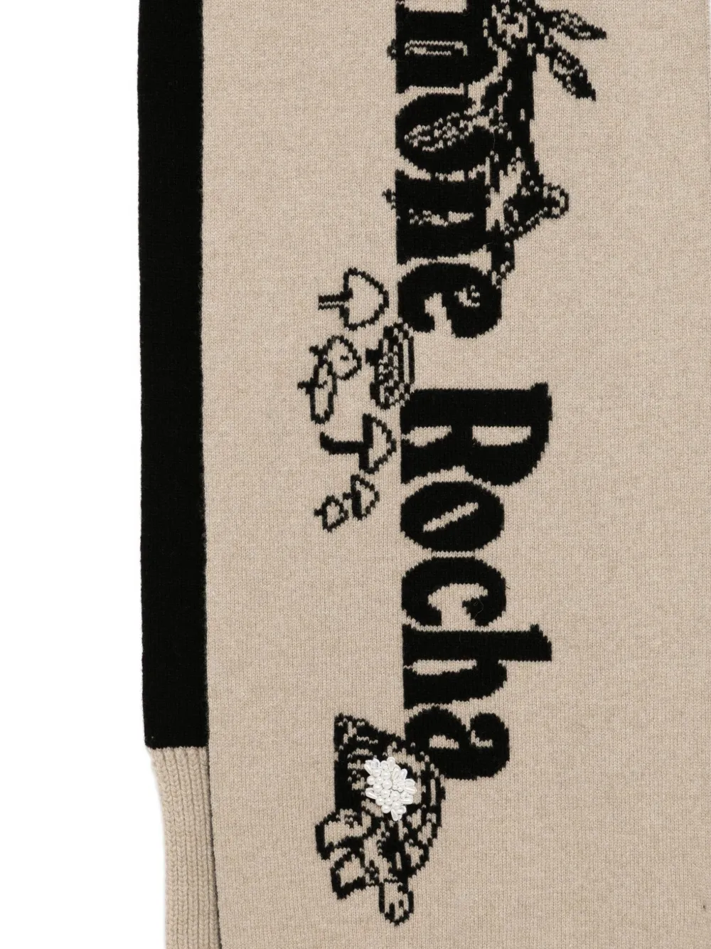 Simone Rocha Sjaal met logoprint - Bruin