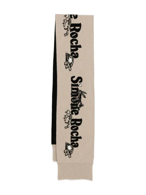 Simone Rocha logo-printed scarf