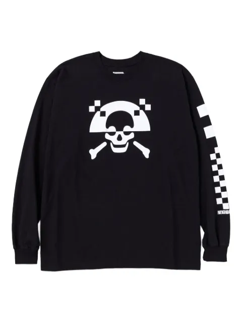 Neighborhood skull-print long-sleeve T-shirt