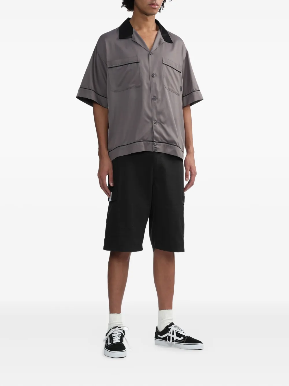Neighborhood short-sleeve pocket bowling shirt - Grijs