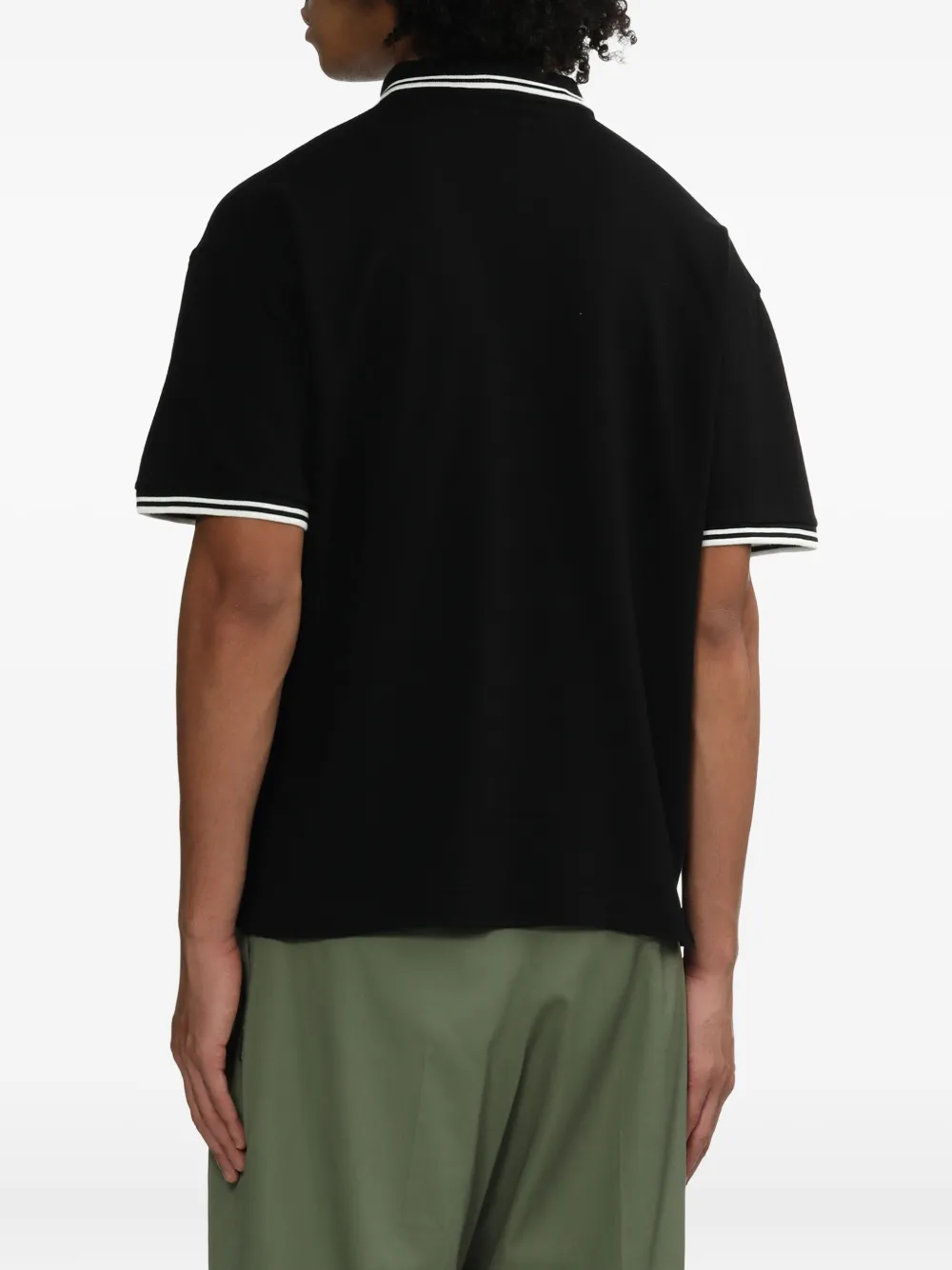 Neighborhood Piqué poloshirt Zwart