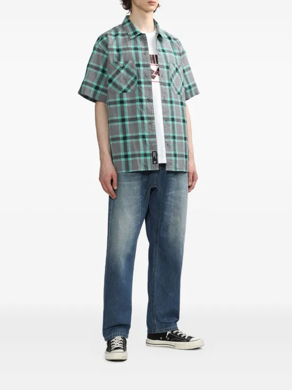 NEIGHBORHOOD グレー系チェックネルシャツ Lサイズ Neighborhood チェック パッチポケット シャツ | グレー | FARFETCH JP